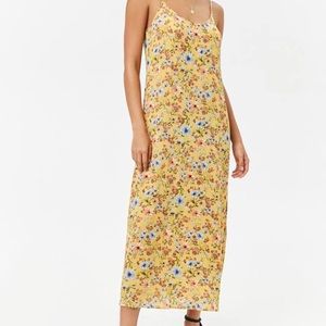Yellow floral maxi dress